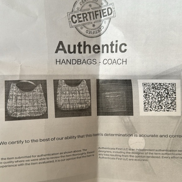 Coach Fl3309 Tattersall Gold Graffiti Hobo Purse Authenticate - Picture 6 of 6